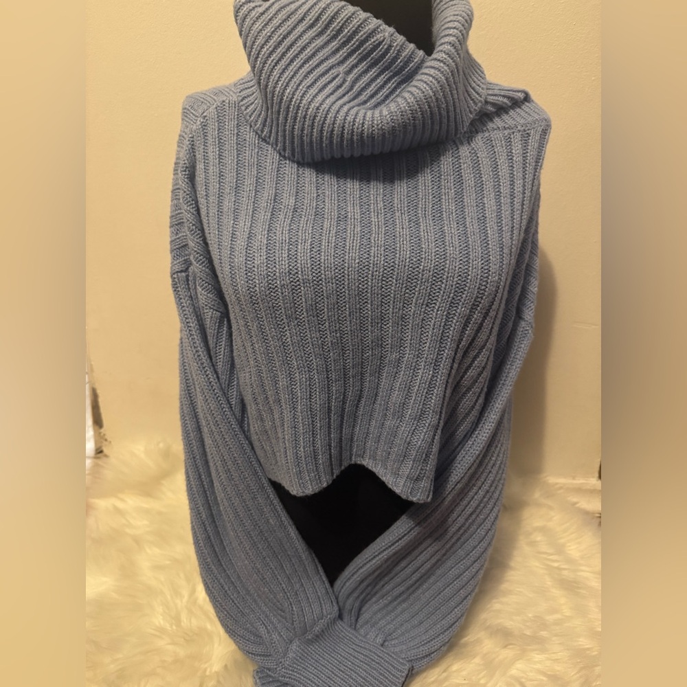 Cozy Blue Turtleneck Sweater